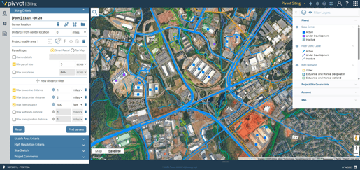 Siting_SitingCriteria_DataCenter_Fiber_Wetland_Powerlines_SatView_8-14-2025